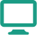 Green computer monitor icon on a white background. The icon is simple, with a rectangular screen and a small base, representing a desktop computer display.